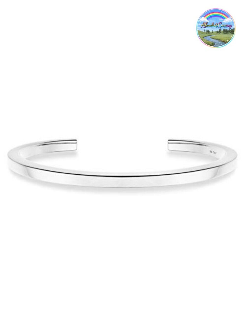 Italian 925 Sterling Silver or 18K Gold Plated Square Cuff Bangle Bracelet